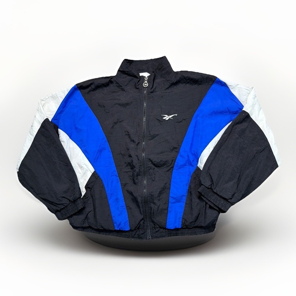 Vintage 90s Reebok Logo Y2K Nylon Jacket Mens Size Large
